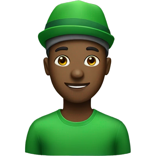 african guy with a green hat emoji
