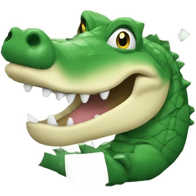 Alligator with money emoji