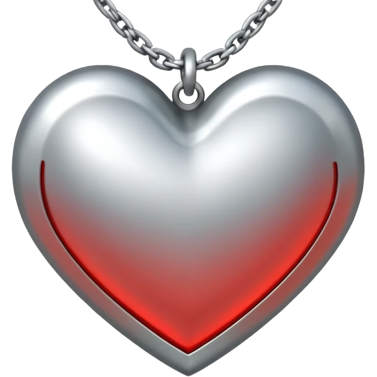 A metal heart with a chain wrapped around emoji