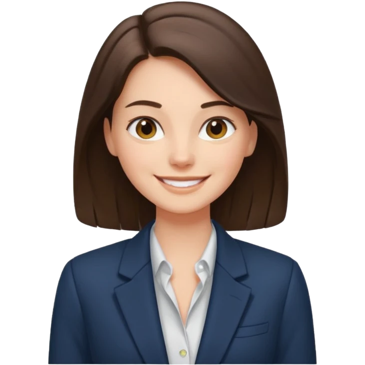 девушка брюнетка в пиджаке с собранными волосами emoji