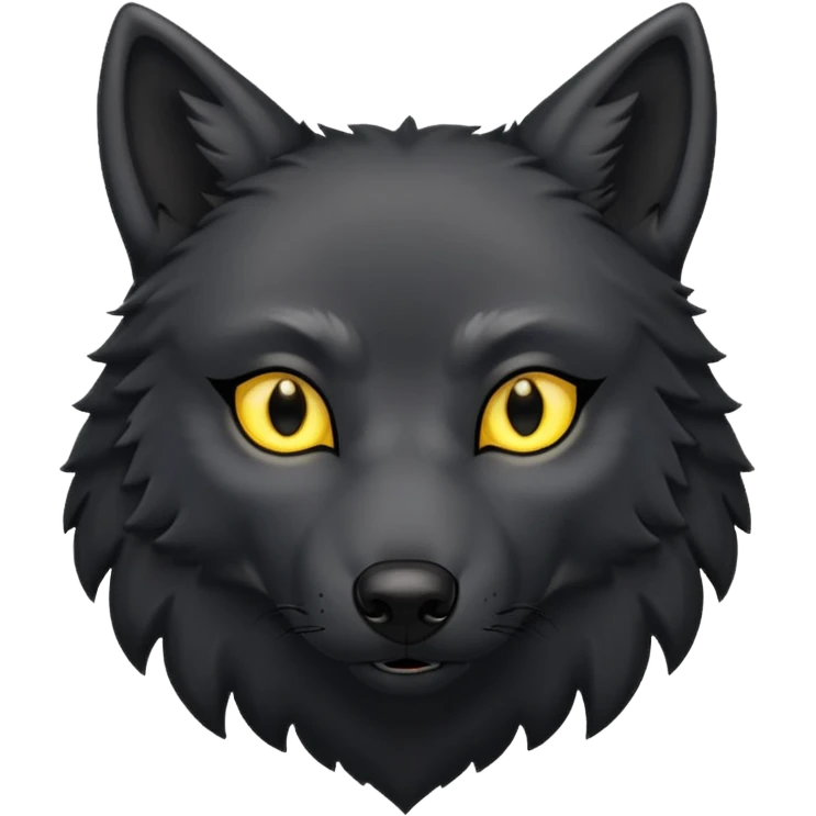 Black wolf emoji