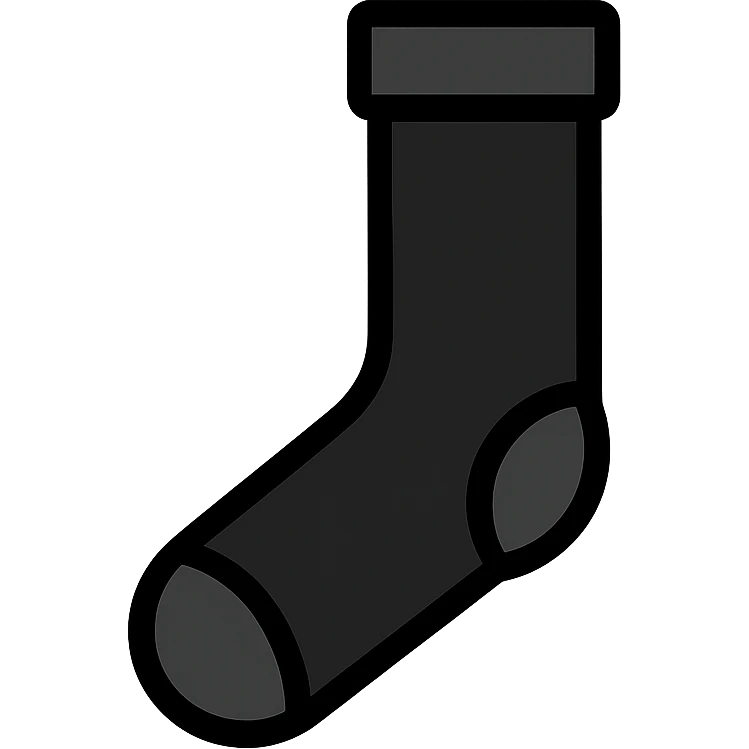 black football sock, simple icon, no text emoji