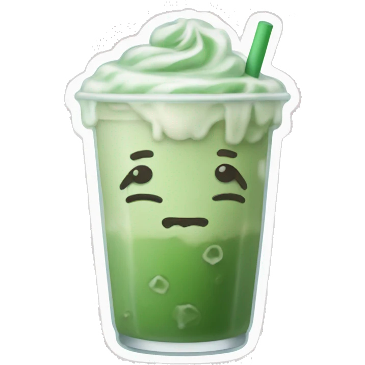 iced matcha latte  emoji