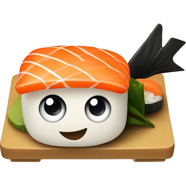 sushi with fish  emoji