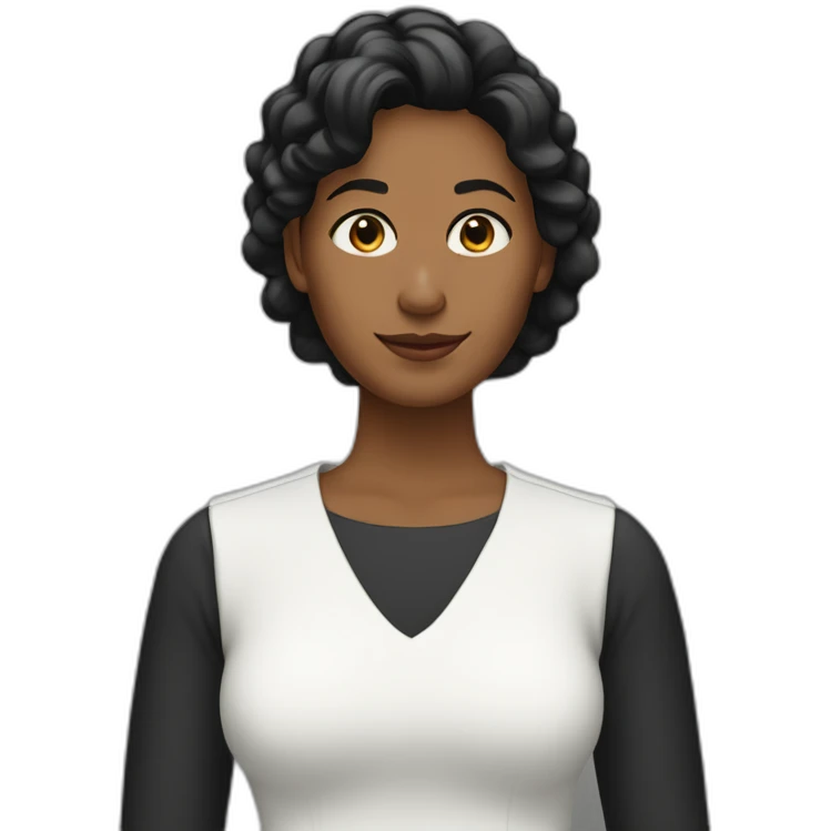 mujer mezclsa de raza negra y blanca emoji