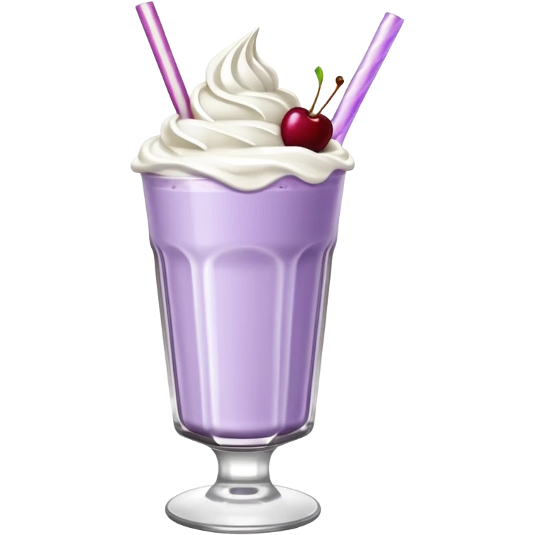 Milkshake light purple with high glass emoji