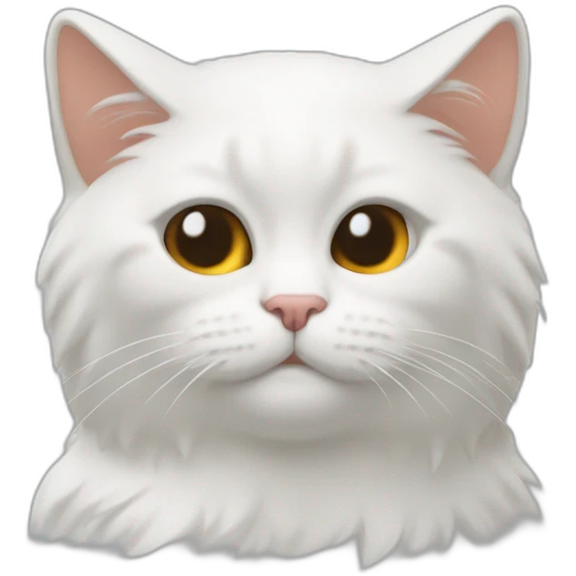 Gata blanca durmiendo emoji