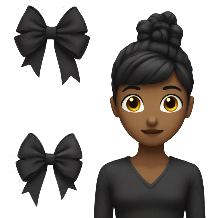 Black bow emoji