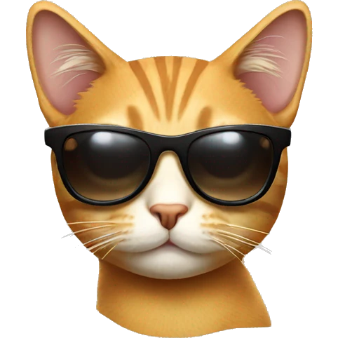 Cat with sunglasses emoji