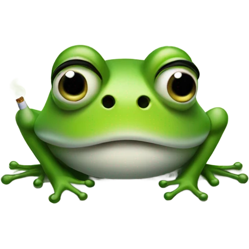 Frog smoking  emoji