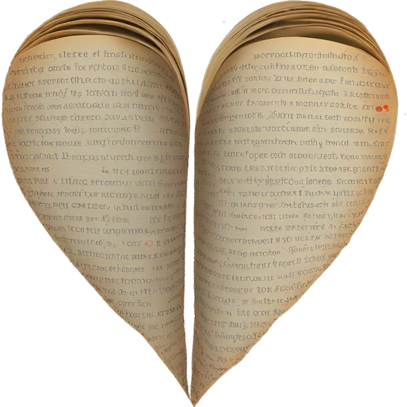 Book page heart  emoji