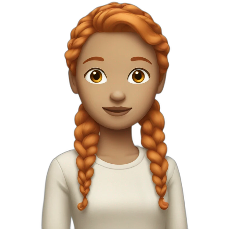 ginger-light auburn hair colored girl emoji