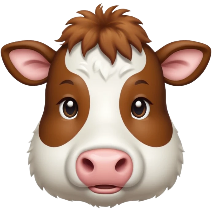 Dapple fluffy cow  emoji
