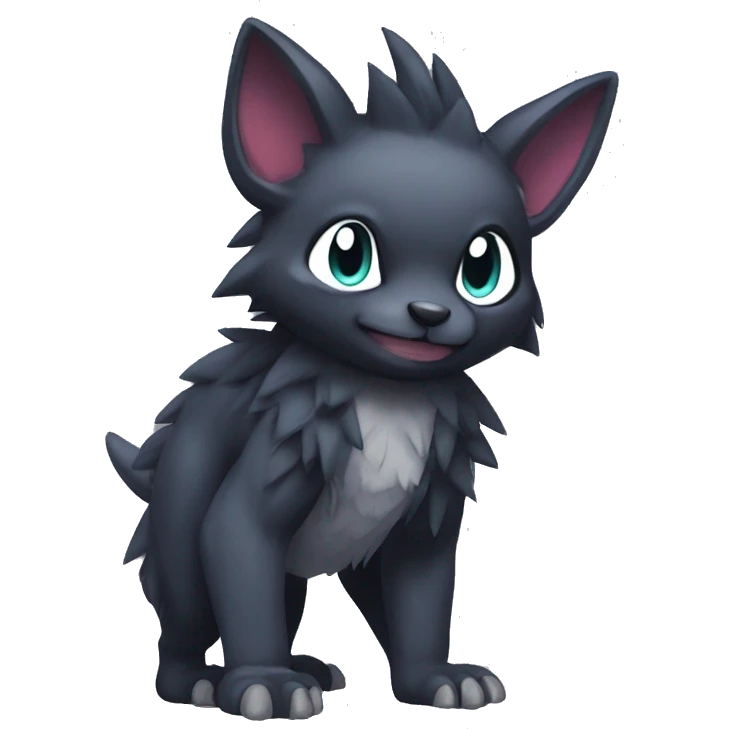 Cute cool dark edgy animal hybrid Fakemon full body emoji