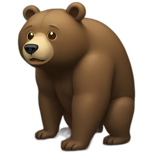 bear shitting in the woods emoji