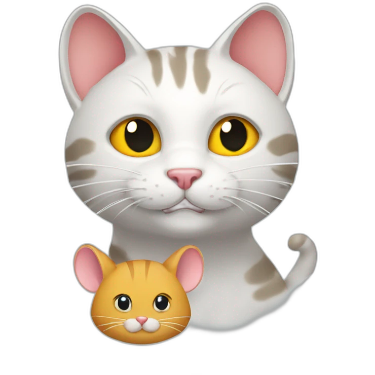 Cat and mouse emoji