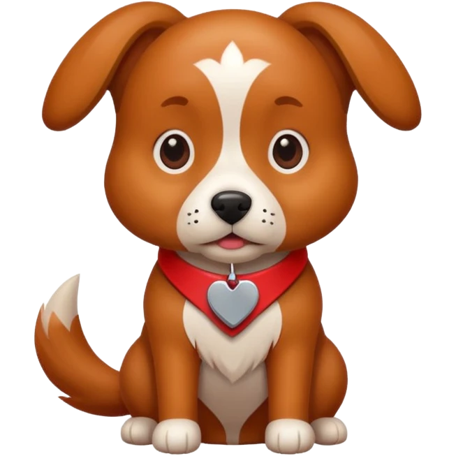 Dog check mark red emoji