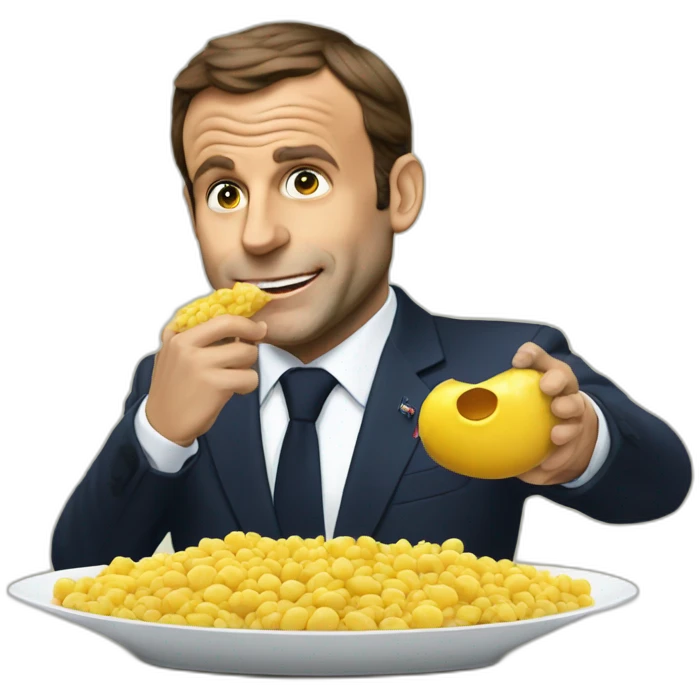 Macron qui mange emoji
