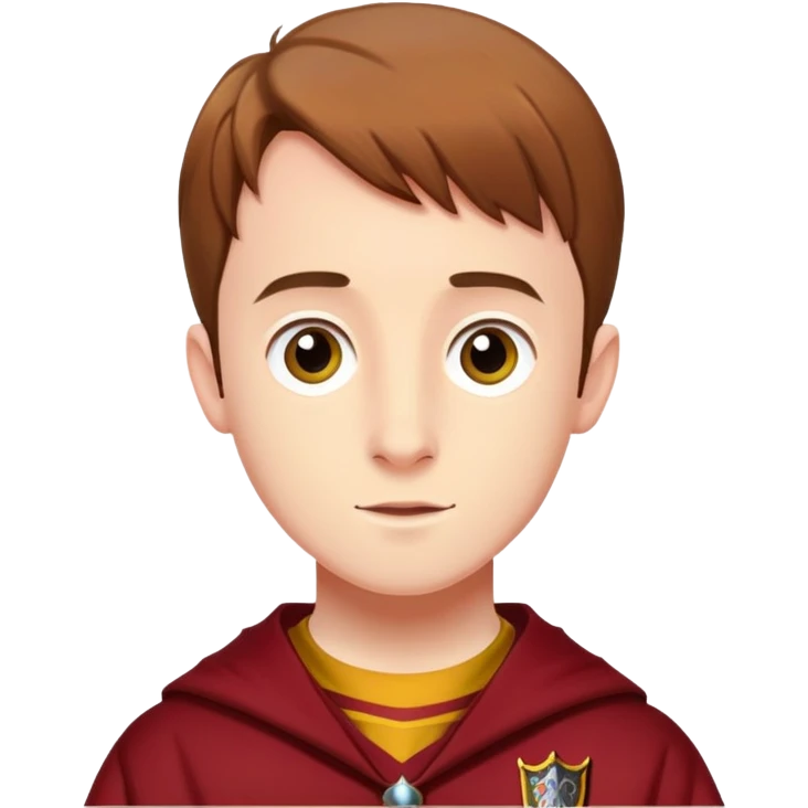 sean biggerstaff is Oliver Wood  in harry potter, wear hogwarts gryfindor uniform emoji