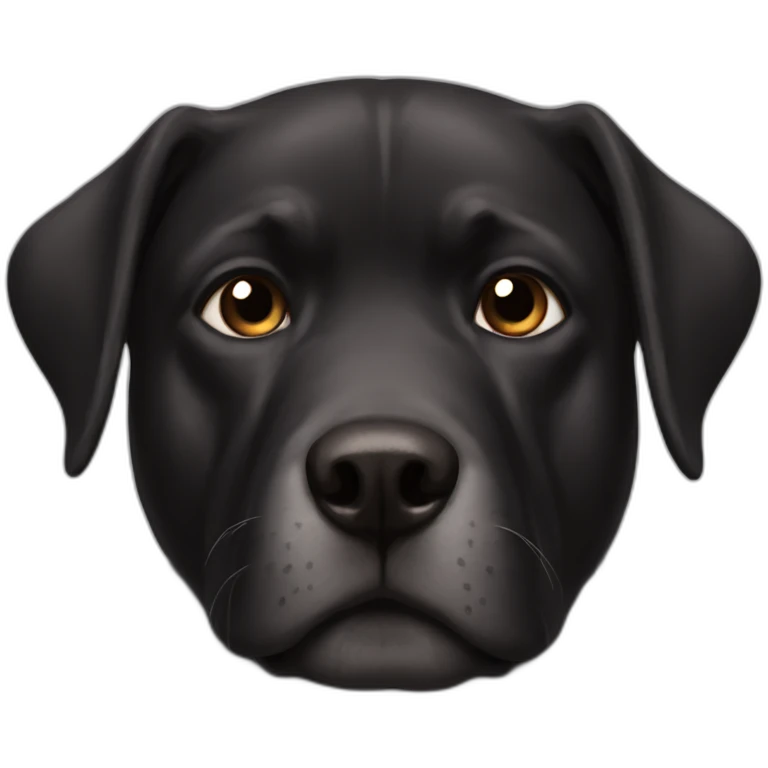 Very-strong-dark-dog emoji