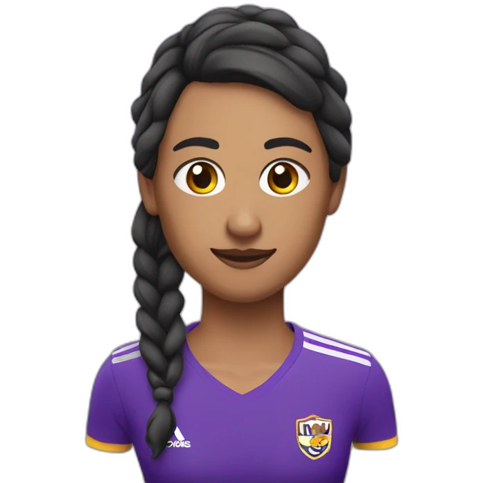 Futbolista violeta con ribetes amarillos  emoji