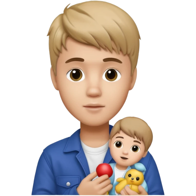 Justin Bieber with labubu emoji