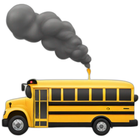 schoolbus filling fuel emoji