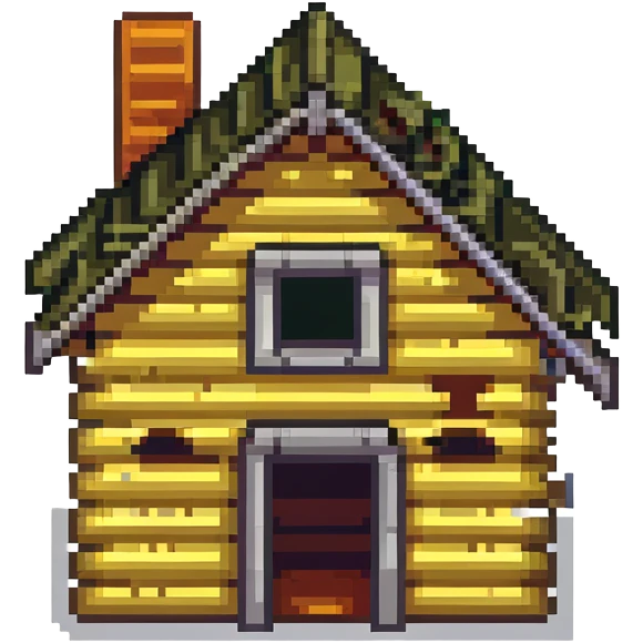 under construction log house emoji