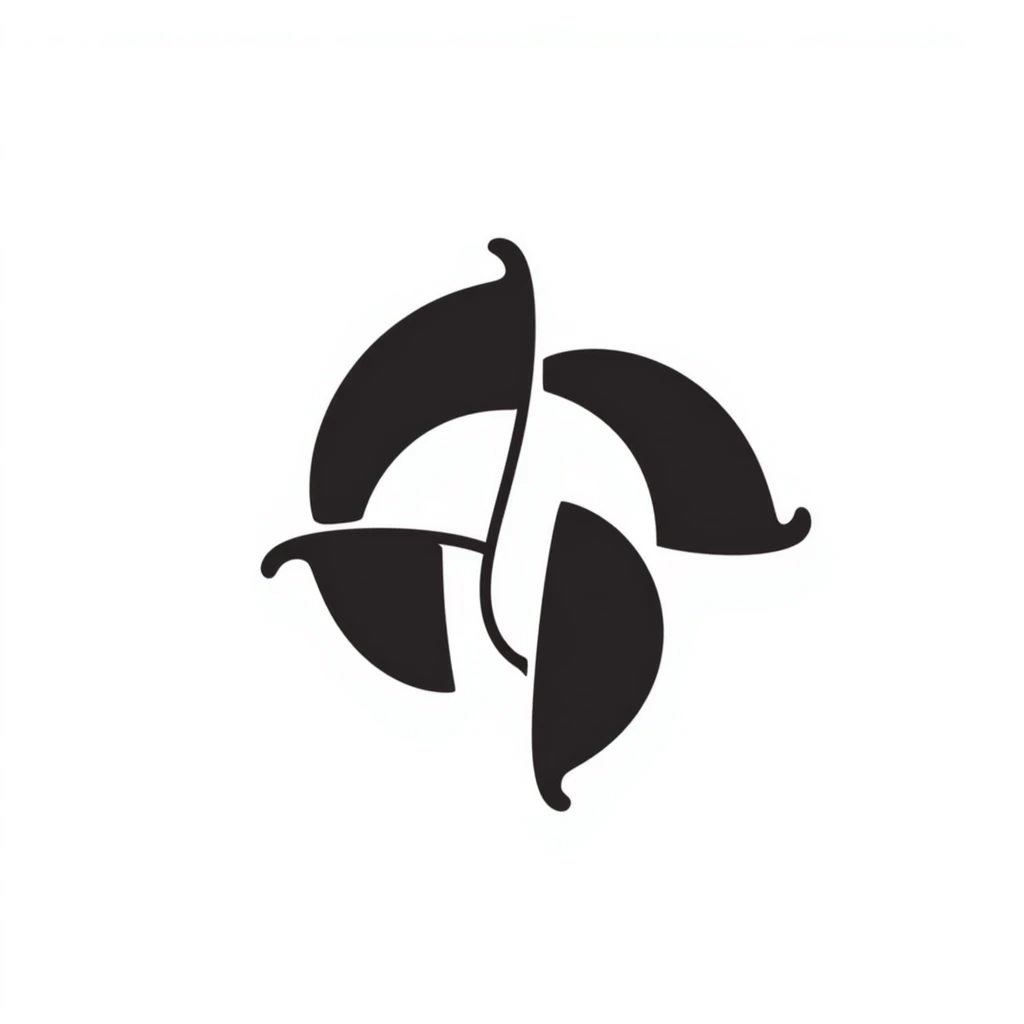 Abstract geometric logo with shapes and clean lines emoji