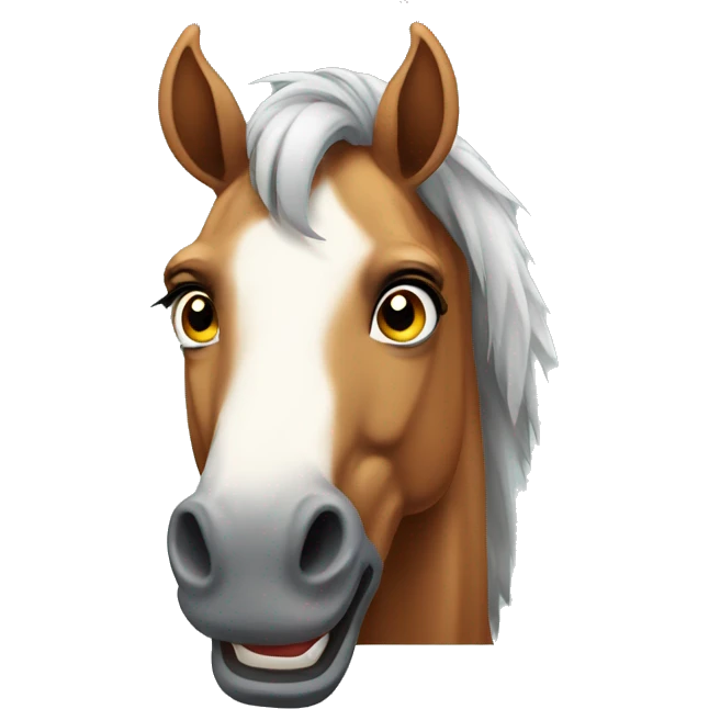 Ugly horse emoji