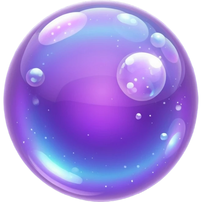 purple violet sparkling bubble emoji