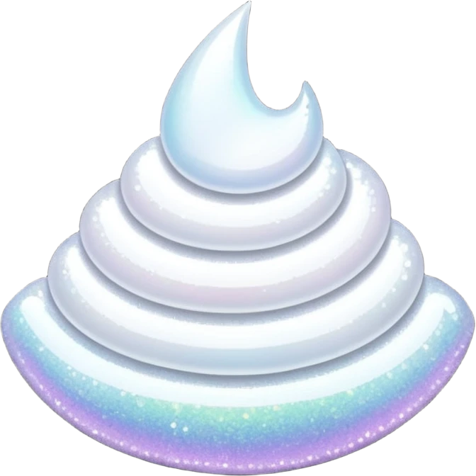 white glory glitter emoji