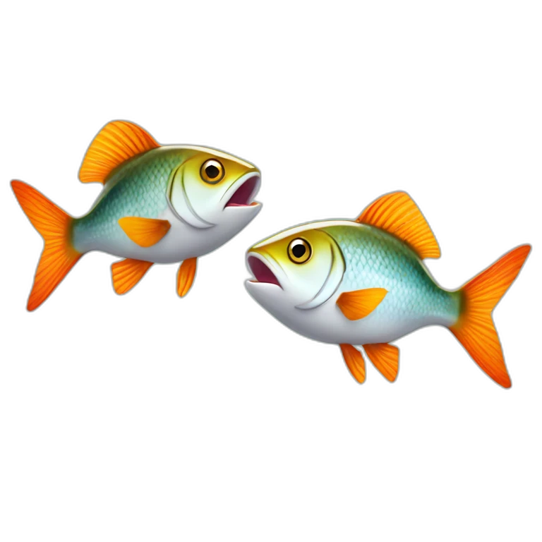 Chat qui mange un poisson  emoji