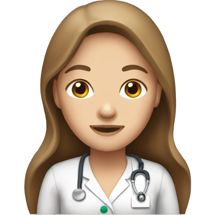 White brown long hair midwife  emoji
