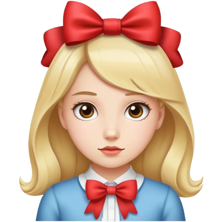A girl wearing a bow emoji
