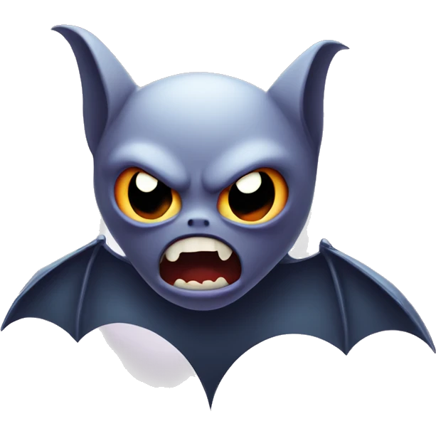 Bat with a evil ghost  emoji