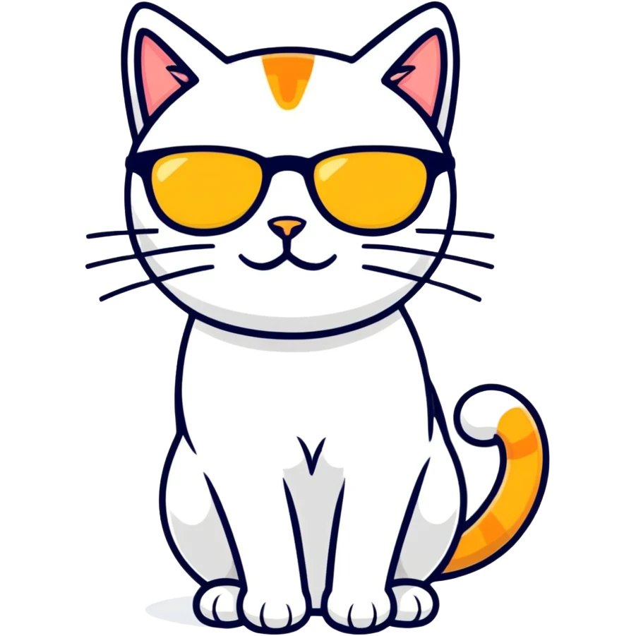 Cat with sunglasses emoji