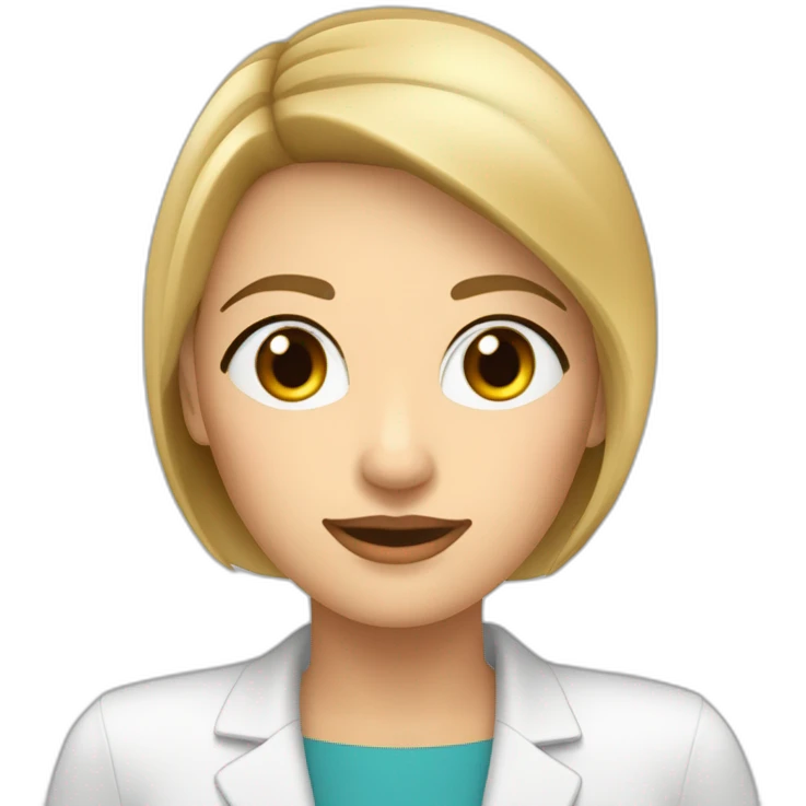Femme coupe carré chatin blanche yeux noisette visage mi rond mi triangulaire air attendrissant emoji
