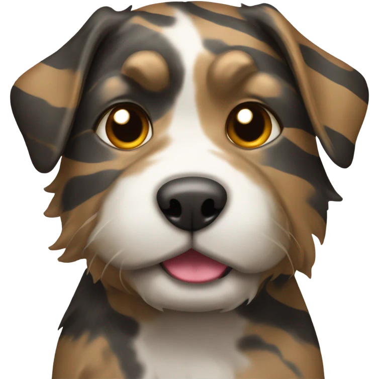 Brindle dog emoji