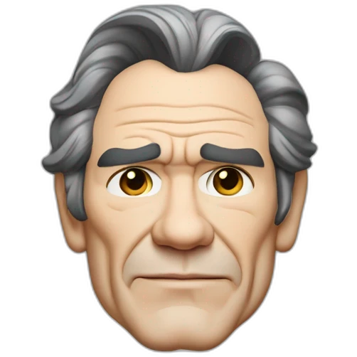 actor tommy lee jones cartoon wearing shirt emoji