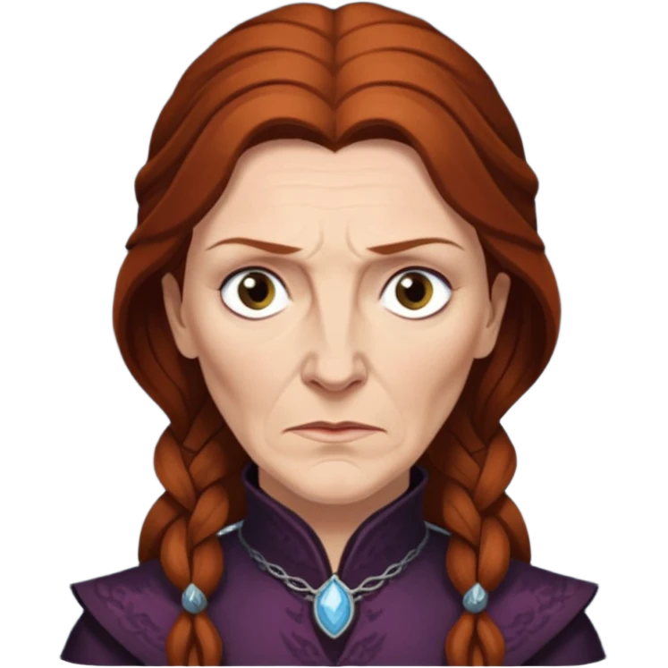 Catelyn Stark Games of Throne Face Only emoji
