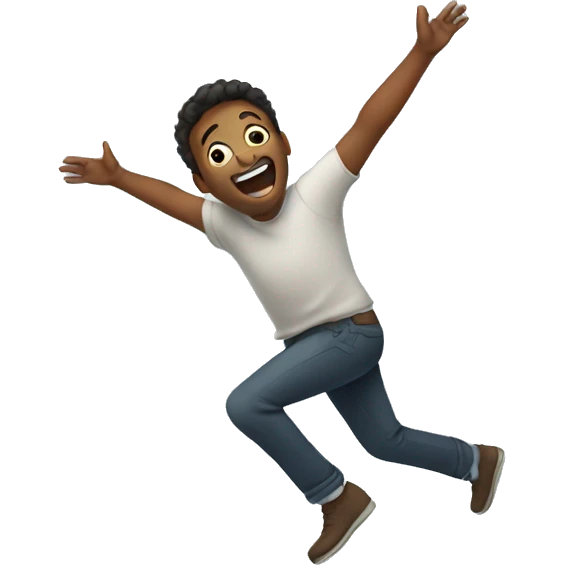 happy person falling backwards  emoji