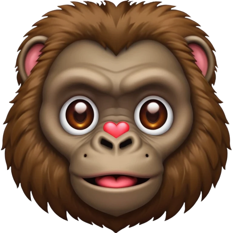 Gorilla with heart eyes emoji