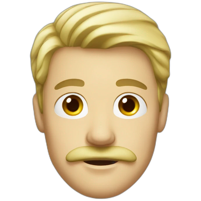 German blond guy moustache emoji