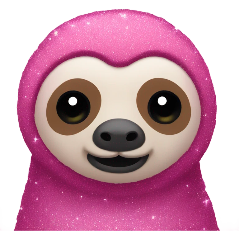 Pink sea sloth with glitter  emoji