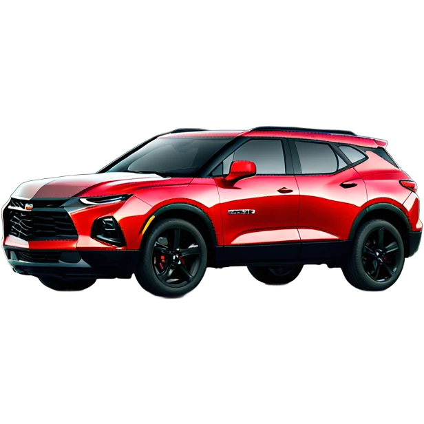 2020 red Chevrolet blazer black wheels black logo emoji