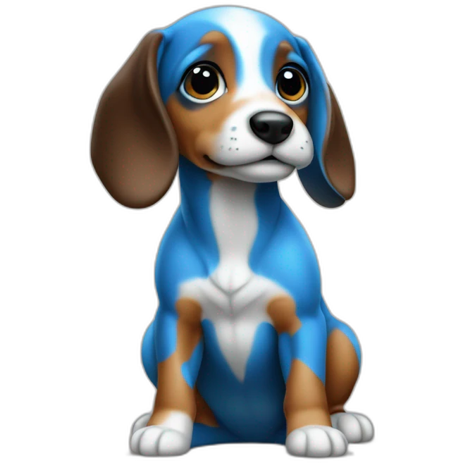 Baby tekkel blue merl tricolor emoji