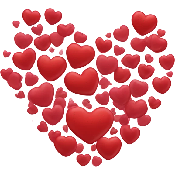 Hearts in air emoji