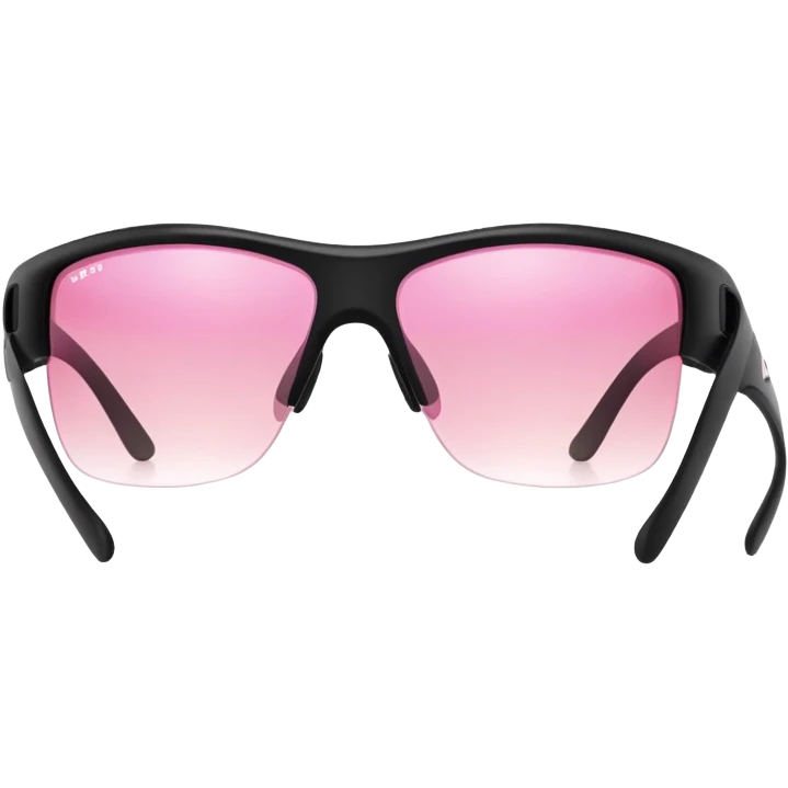 wraparound safety glasses with pink gradient lenses, sporty design emoji