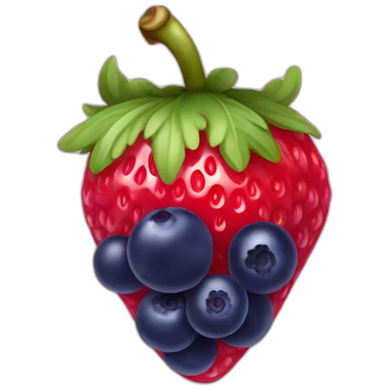 Fraise framboise myrtille emoji